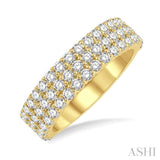 Three Row Diamond Band