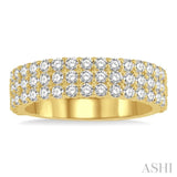 Three Row Diamond Band