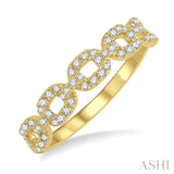 Paper Clip Stackable Diamond Band