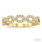 Paper Clip Stackable Diamond Band