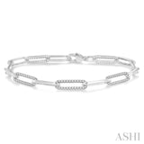 Paper Clip Diamond Bracelet