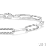 Paper Clip Diamond Bracelet