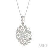 Lovebright Floral Lattice Diamond Pendant