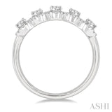 Oval Shape 5 Stones Diamond Wedding Band