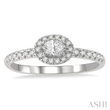 Oval Shape Petite Diamond Ring