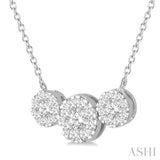 3 Stone Lovebright Essential Diamond Necklace