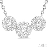 3 Stone Lovebright Essential Diamond Necklace