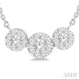 3 Stone Lovebright Essential Diamond Necklace