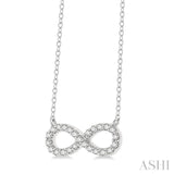 Infinity Shape Diamond Pendant