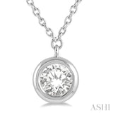 Bezel-Set Diamond Necklace