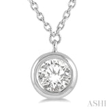 Bezel-Set Diamond Necklace