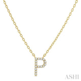 'P' Initial Diamond Pendant