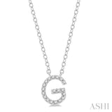 'G' Initial Diamond Pendant