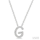 'G' Initial Diamond Pendant