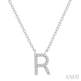 'R' Initial Diamond Pendant