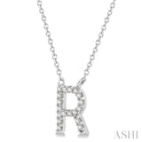 'R' Initial Diamond Pendant