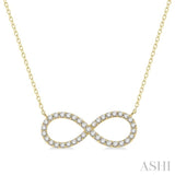 1 ctw Round Cut Diamond Infinity Necklace in 14K Yellow Gold